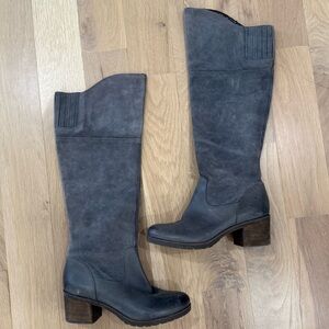 Naya North Tall Grey Suede and Leather Knee High Boots